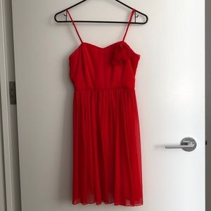 Forever 21 Red Dress with Fabric Flower